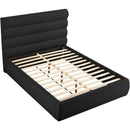Meridian Adam Black Boucle Fabric Queen Bed IMAGE 6