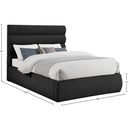 Meridian Adam Black Boucle Fabric Queen Bed IMAGE 9