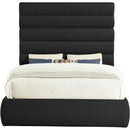 Meridian Adam Black Boucle Fabric Queen Bed IMAGE 3