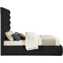 Meridian Adam Black Boucle Fabric Queen Bed IMAGE 4