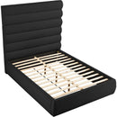 Meridian Adam Black Boucle Fabric Queen Bed IMAGE 6