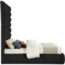 Meridian Adam Black Boucle Fabric Queen Bed IMAGE 4
