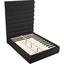 Meridian Adam Black Boucle Fabric Queen Bed IMAGE 6