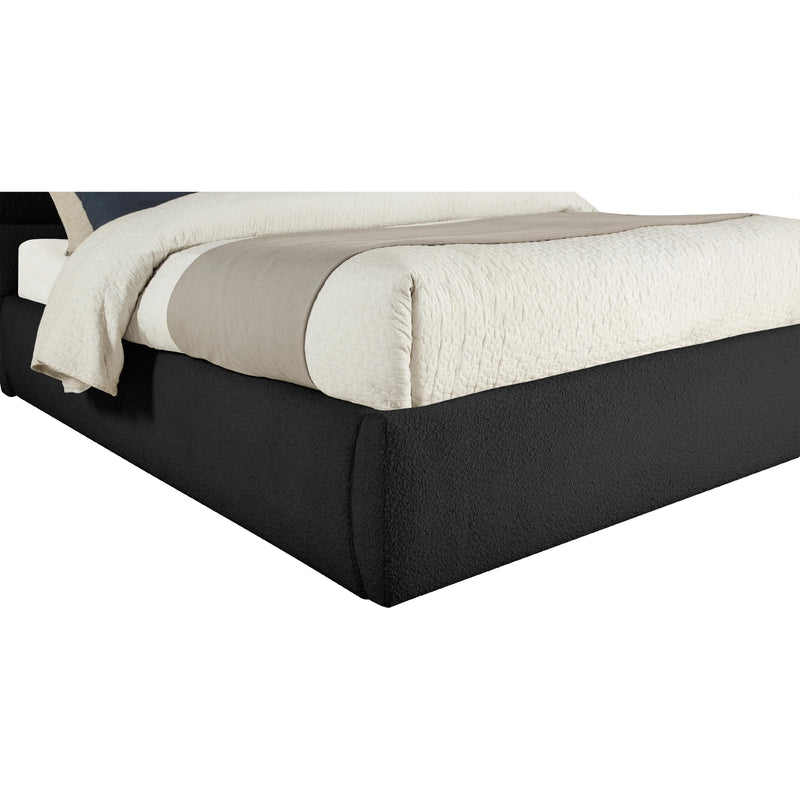 Meridian Adam Black Boucle Fabric Queen Bed IMAGE 7
