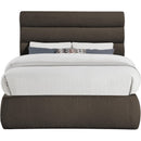 Meridian Adam Brown Boucle Fabric Full Bed IMAGE 3