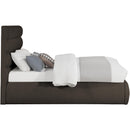 Meridian Adam Brown Boucle Fabric Full Bed IMAGE 4