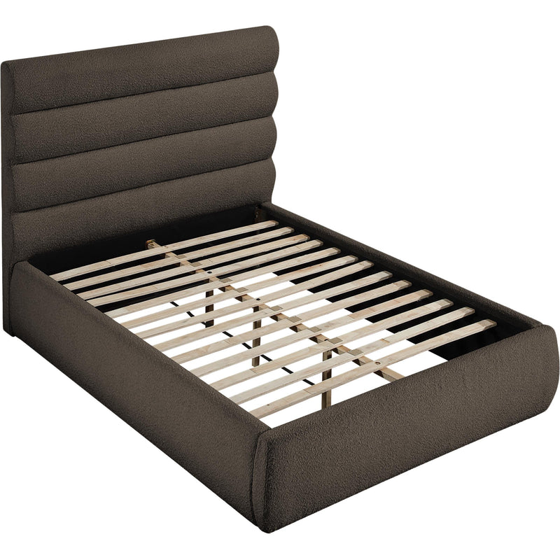 Meridian Adam Brown Boucle Fabric Full Bed IMAGE 6