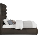 Meridian Adam Brown Boucle Fabric Full Bed IMAGE 4