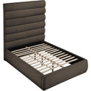 Meridian Adam Brown Boucle Fabric Full Bed IMAGE 6