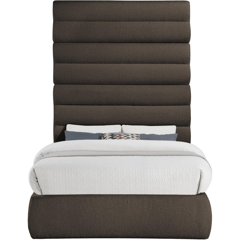 Meridian Adam Brown Boucle Fabric Full Bed IMAGE 3