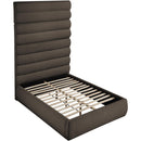 Meridian Adam Brown Boucle Fabric Full Bed IMAGE 6