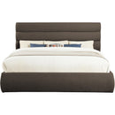 Meridian Adam Brown Boucle Fabric King Bed IMAGE 3