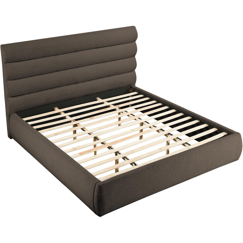 Meridian Adam Brown Boucle Fabric King Bed IMAGE 6
