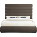 Meridian Adam Brown Boucle Fabric King Bed IMAGE 3