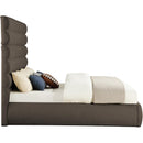Meridian Adam Brown Boucle Fabric King Bed IMAGE 4