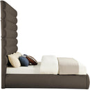 Meridian Adam Brown Boucle Fabric King Bed IMAGE 4