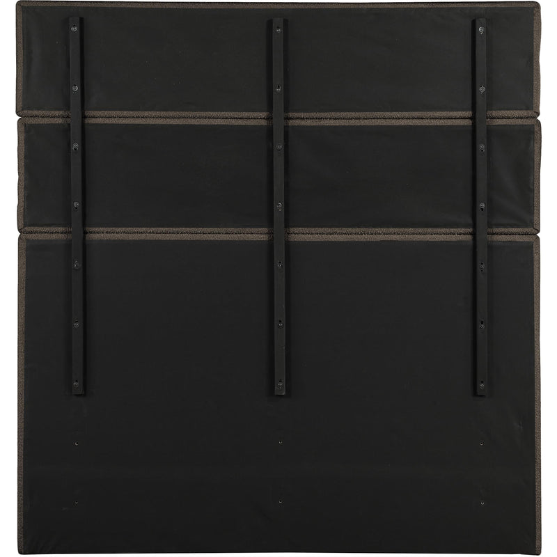 Meridian Adam Brown Boucle Fabric King Bed IMAGE 5