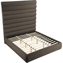 Meridian Adam Brown Boucle Fabric King Bed IMAGE 6