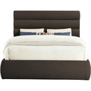 Meridian Adam Brown Boucle Fabric Queen Bed IMAGE 3