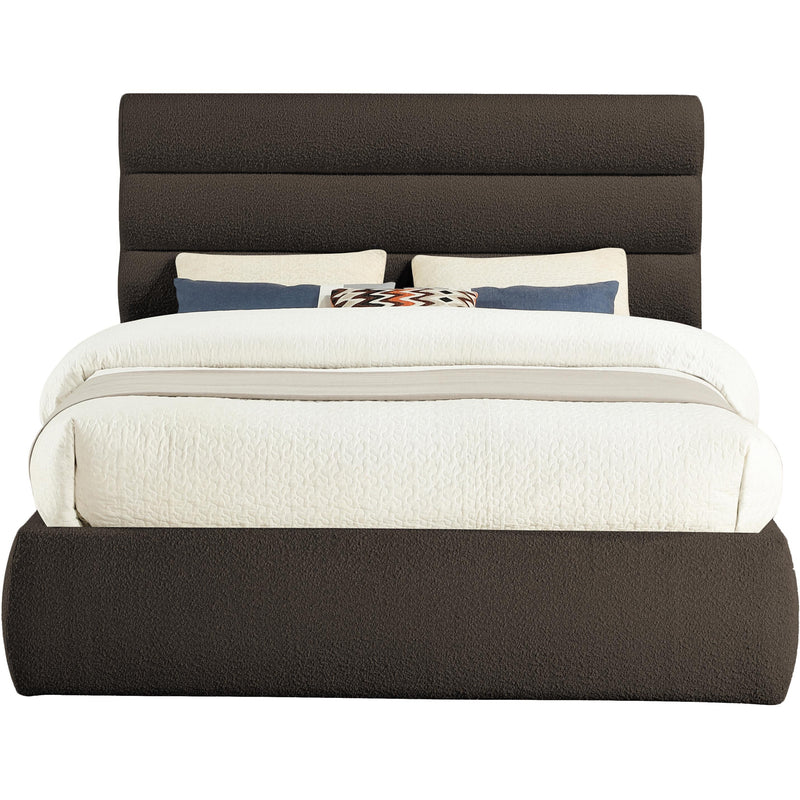 Meridian Adam Brown Boucle Fabric Queen Bed IMAGE 3