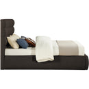 Meridian Adam Brown Boucle Fabric Queen Bed IMAGE 4