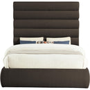 Meridian Adam Brown Boucle Fabric Queen Bed IMAGE 3
