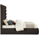 Meridian Adam Brown Boucle Fabric Queen Bed IMAGE 4
