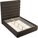 Meridian Adam Brown Boucle Fabric Queen Bed IMAGE 6