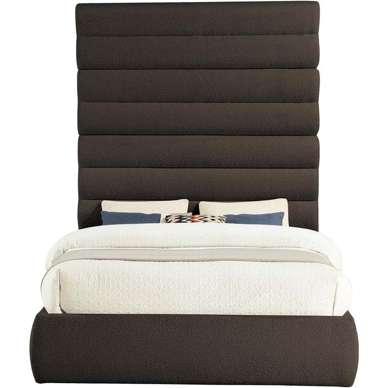Meridian Adam Brown Boucle Fabric Queen Bed IMAGE 3