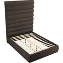 Meridian Adam Brown Boucle Fabric Queen Bed IMAGE 6
