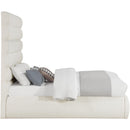Meridian Adam Cream Boucle Fabric Full Bed IMAGE 4