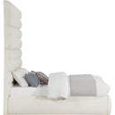 Meridian Adam Cream Boucle Fabric Full Bed IMAGE 4