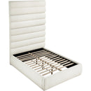 Meridian Adam Cream Boucle Fabric Full Bed IMAGE 6