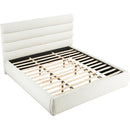 Meridian Adam Cream Boucle Fabric King Bed IMAGE 6