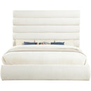 Meridian Adam Cream Boucle Fabric King Bed IMAGE 3