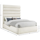 Meridian Adam Cream Boucle Fabric King Bed IMAGE 9