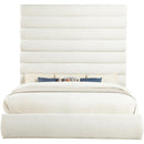 Meridian Adam Cream Boucle Fabric King Bed IMAGE 3