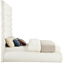 Meridian Adam Cream Boucle Fabric King Bed IMAGE 4