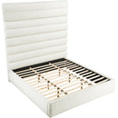 Meridian Adam Cream Boucle Fabric King Bed IMAGE 6