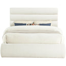 Meridian Adam Cream Boucle Fabric Queen Bed IMAGE 3