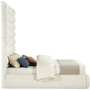 Meridian Adam Cream Boucle Fabric Queen Bed IMAGE 4