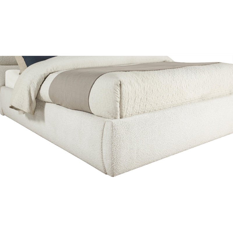 Meridian Adam Cream Boucle Fabric Queen Bed IMAGE 7