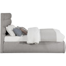 Meridian Adam Taupe Boucle Fabric Full Bed IMAGE 4