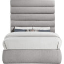 Meridian Adam Taupe Boucle Fabric Full Bed IMAGE 3