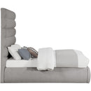 Meridian Adam Taupe Boucle Fabric Full Bed IMAGE 4