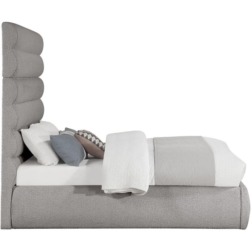Meridian Adam Taupe Boucle Fabric Full Bed IMAGE 4