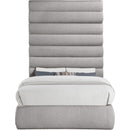 Meridian Adam Taupe Boucle Fabric Full Bed IMAGE 3