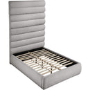 Meridian Adam Taupe Boucle Fabric Full Bed IMAGE 6