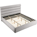 Meridian Adam Taupe Boucle Fabric King Bed IMAGE 6