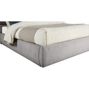 Meridian Adam Taupe Boucle Fabric King Bed IMAGE 7